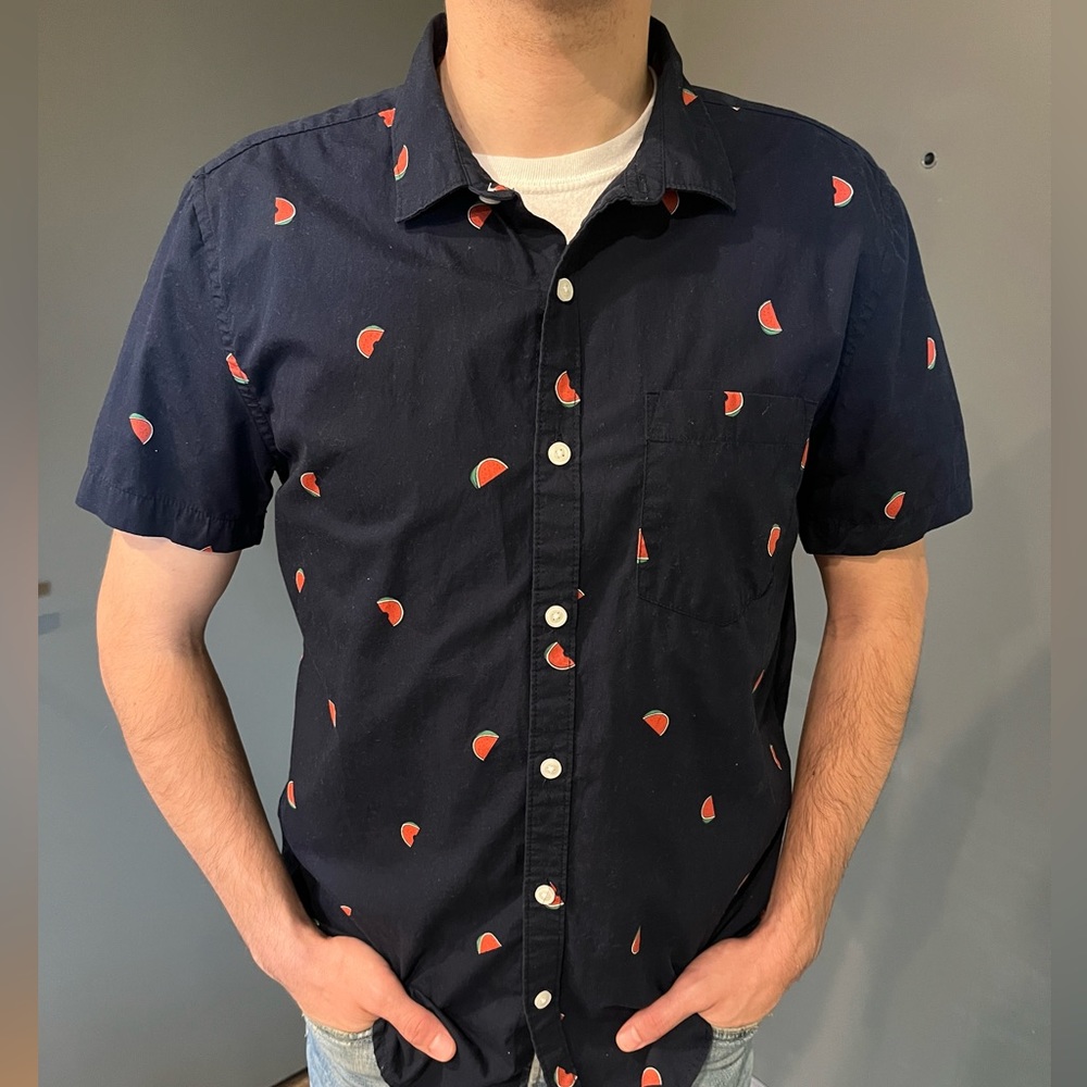 Men’s Shirt Medium Size Short Sleeves Navy